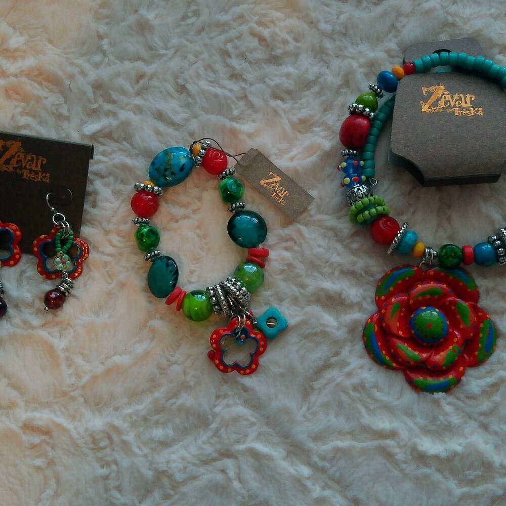 Treska Wrap Collar Pendant Necklace Set (367)